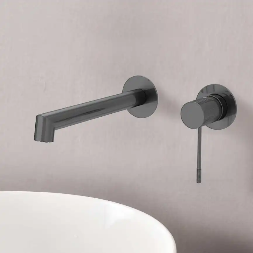 Смеситель для раковины Vincea Desire VBFW-1D1GM встраиваемый однорычажный, вороненая сталь фото 1