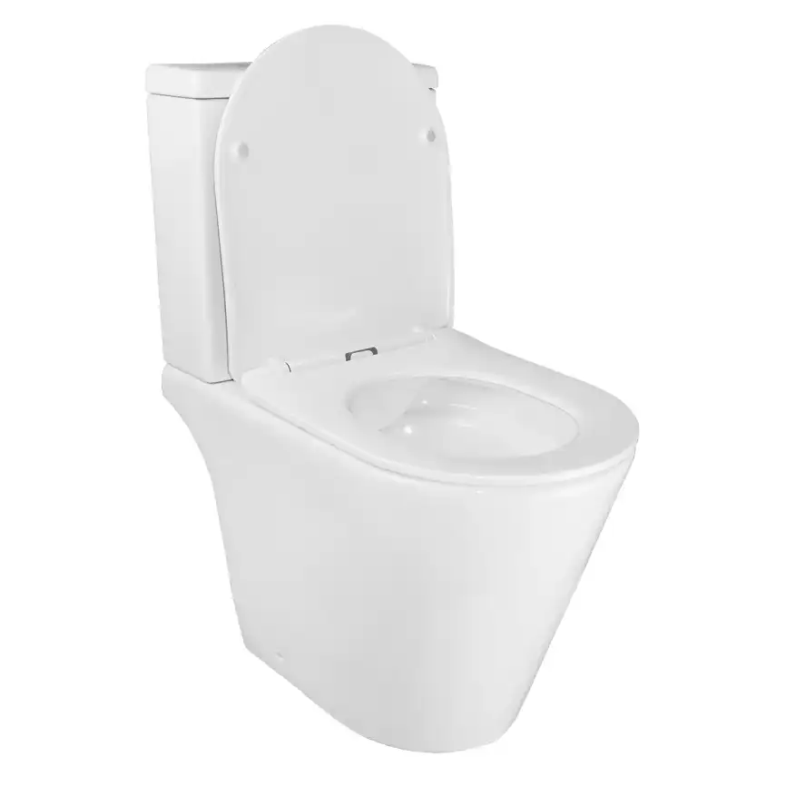Унитаз-компакт Azario Flin AZ-1363C напольный, безободковый, с бачком и сидением микролифт, цвет белый фото 3