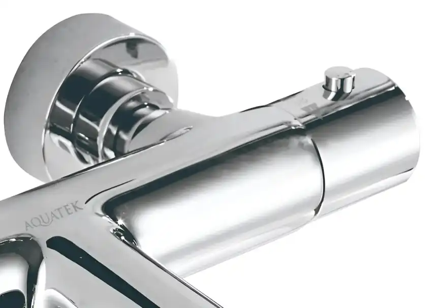 Смеситель для ванны Aquatek Вега AQ1043CR, термостатический, с коротким изливом, Хром фото 3