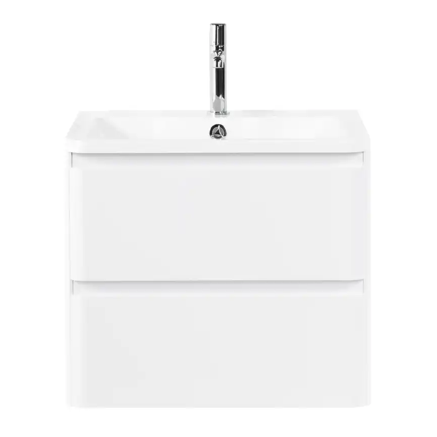 Тумба под раковину BelBagno ALBANO-600-2C-SO-BL подвесная Bianco Lucido фото 1