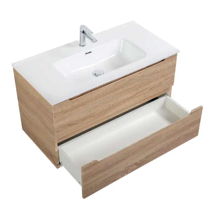 Тумба под раковину BelBagno ETNA-800-2C-SO-WO-P подвесная Rovere Bianco фото 4