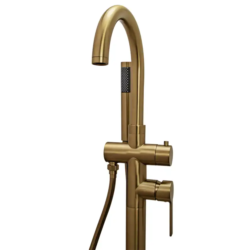 Смесители для ванны AVS Elegant 811-412-BG напольный, брашированное золото фото 7