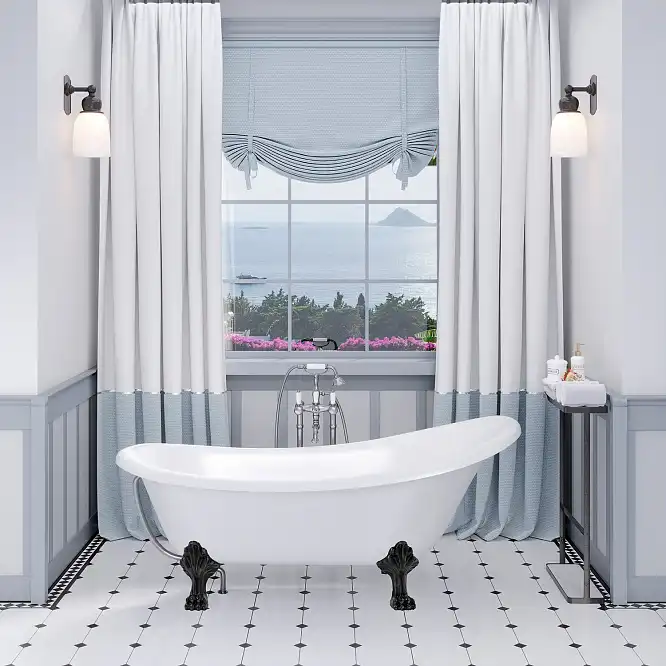 Ванна из литьевого мрамора Aqua de Marco EDELWEISS 170х78 с чёрными ножками Белая 1170WBlEDE фото 1