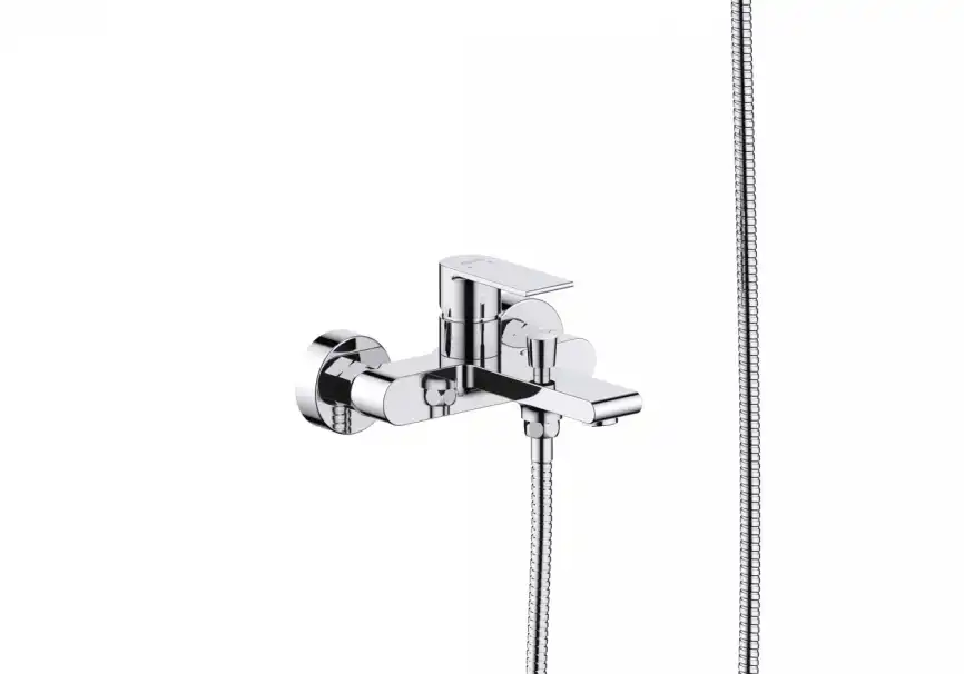 Смеситель для ванны Aquatek Лира AQ1449CR, однорычажный, с коротким изливом, Хром фото 1