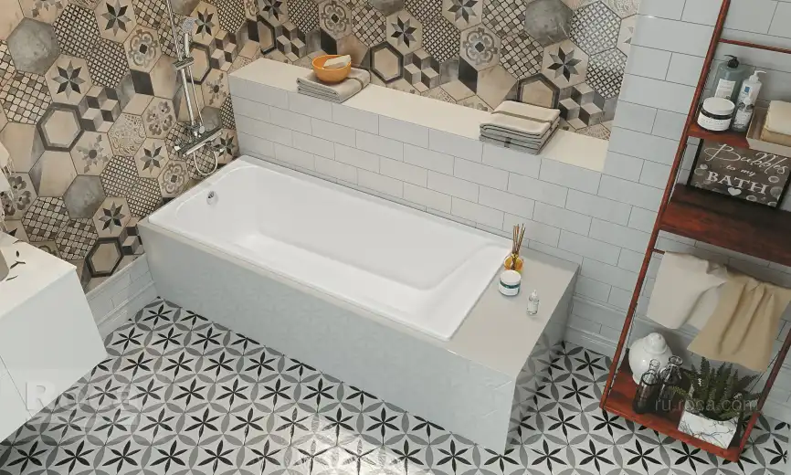 Акриловая ванна Roca Elba 160х75 248619000 прямоугольная, Белая фото 4