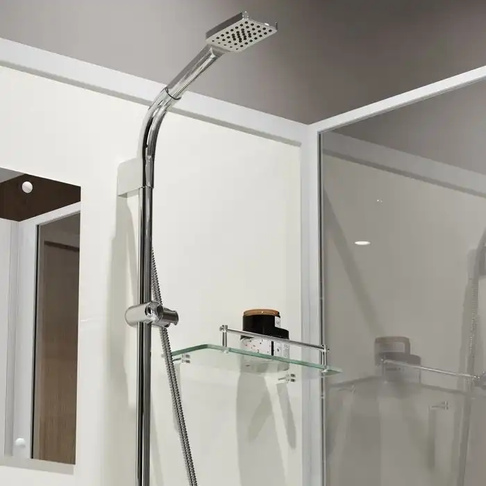 Душевая кабина Niagara Standart 80х80 ST80/15Q/BK низкий поддон, белый профиль, без крыши фото 7