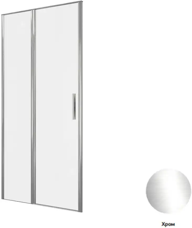 Душевая дверь Allen Brau Priority 100 см, 3.31028.00, профиль Хром, стекло Прозрачное фото 1