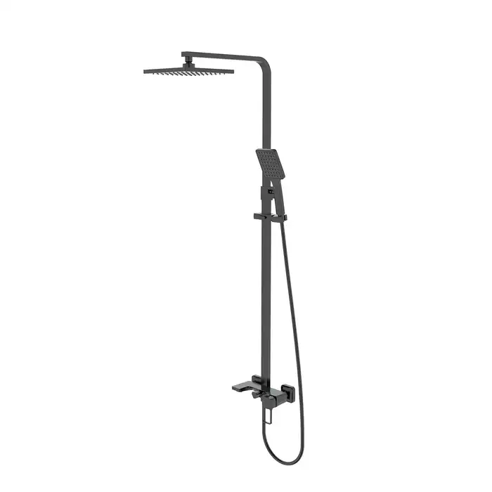 Душевая система IDDIS Bild BILBL1Fi06 для ванны с изливом цвет, Матовый черный фото 2