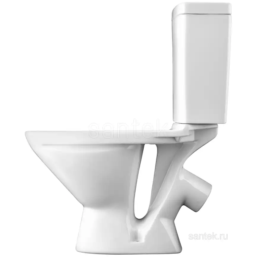 Унитаз-компакт Santek Лига с диагональным выпуском, эконом- 2 реж., полипропилен, 1WH302197 фото 3