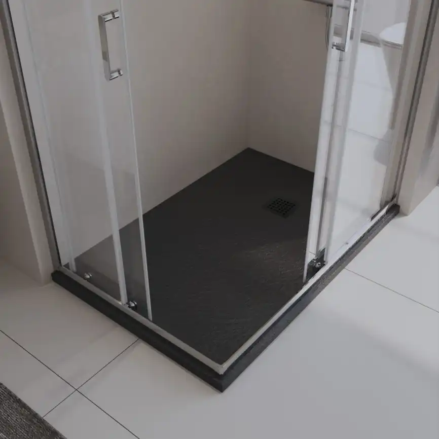 Душевой поддон BelBagno UNO 120х80 из искусственного камня, TRAY-MR-UNO-AH-120/80-35-NERO-NO, Черный матовый фото 3