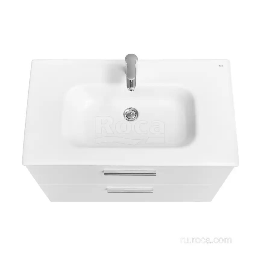 Тумбы под раковину Roca Victoria 80 A857470806 подвесная, цвет, Белый глянец фото 2