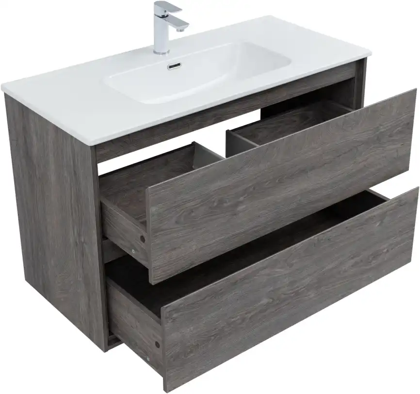 Тумба под раковину Aquanet Милан 100 дуб рошелье, подвесная, 336375 фото 5