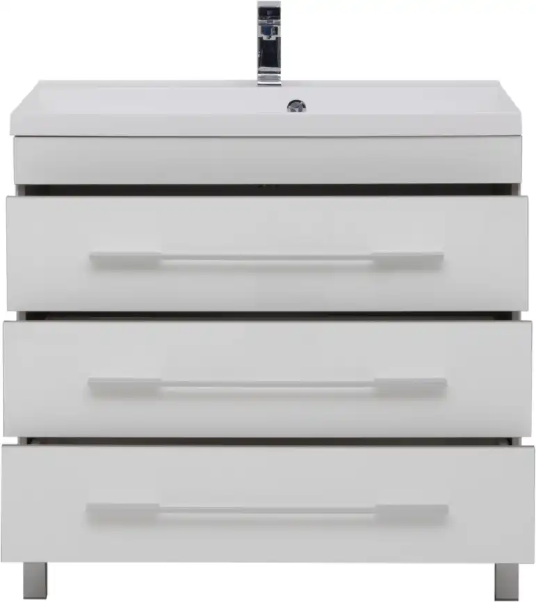 Тумба под раковину Aquanet Верона 90 белый (напольная 3 ящика) 178470 фото 5