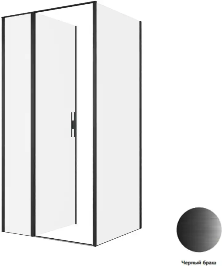 Душевой уголок Allen Brau Priority 100x90 3.31030.BBA + 3.31045.BBA черный браш фото 4