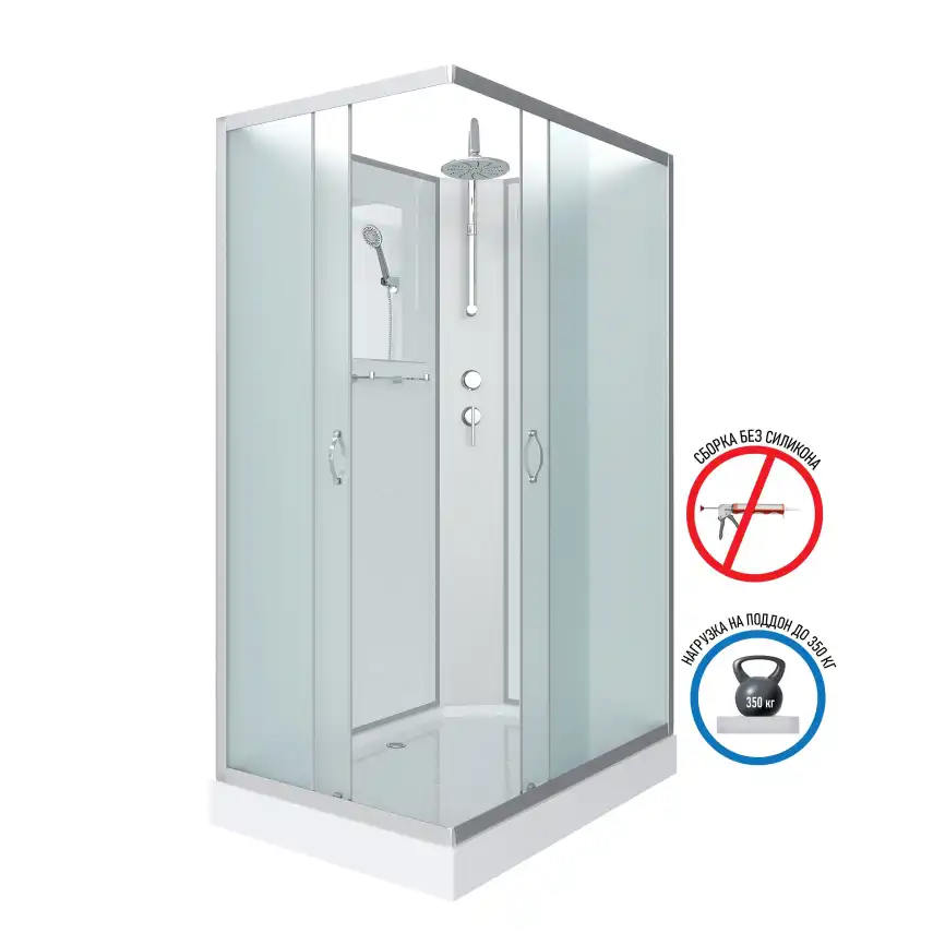Душевая кабина Niagara Classic 100х80х210 NG-43085-14QBKT низкий поддон, без гидромассажа, 430853QBKT фото 1