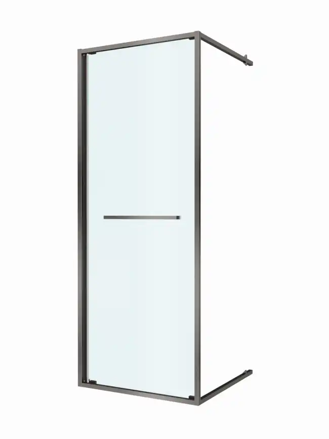 Душевая дверь CEZARES LUX-B-FS-1-70-C-GM прозрачное стекло, профиль Оружейная сталь фото 9