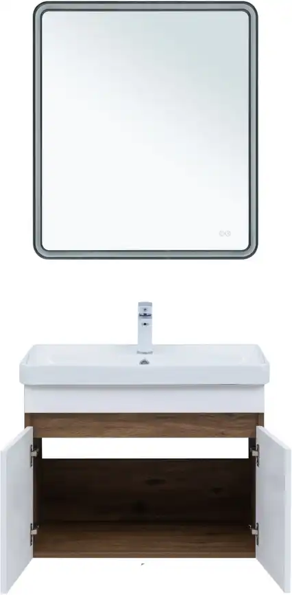 Тумба под раковину Aquanet Оптима 80 дуб рустикальный/белый сатин, 344793 фото 7