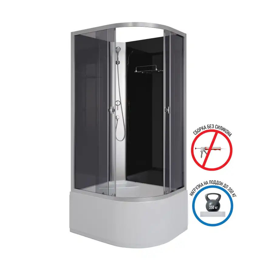 Душевая кабина Niagara Eco 90х70х195 E90/70/40L/TN/BK высокий поддон, без гидромассажа фото 1