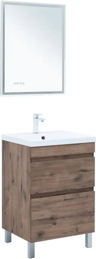 Тумба под раковину Aquanet Нота New 60 напольная, дуб веллингтон табак, 344139 фото 7