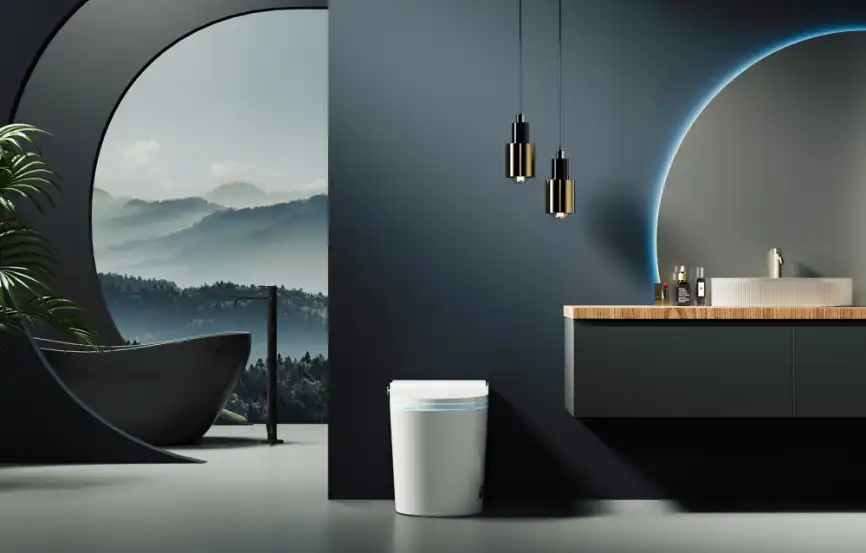 Электронный напольный унитаз-биде ABBER Bequem AC1117S, белый фото 3