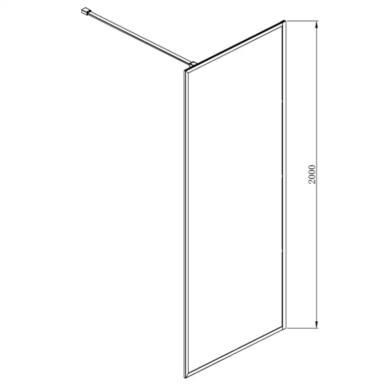 Душевая перегородка Azario MILTON 100 см, AZ-NAG 6310 1000 Black, профиль Черный, стекло Прозрачное фото 3