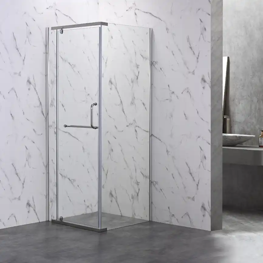 Душевой уголок Veconi Rovigo RV-18 80х80х200, профиль Хром, стекло прозрачное (RV18-80-01-C5) фото 1