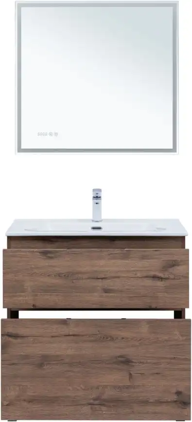 Тумба под раковину Aquanet Алвита New 80 напольная, дуб веллингтон табак, 344129 фото 8