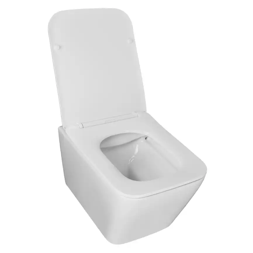 Подвесной унитаз Azario Boca AZ-2002 безободковый, с сиденьем микролифт, Белый глянцевый фото 2