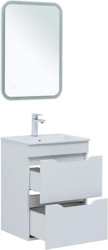 Тумба под раковину Aquanet Практика 50 белый глянец, 347914 фото 6