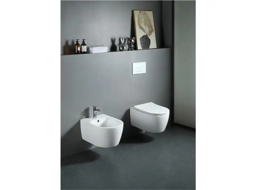 Подвесной унитаз Aquatek Европа AQ1106-00 безободковый, с сиденьем микролифт, Белый фото 7