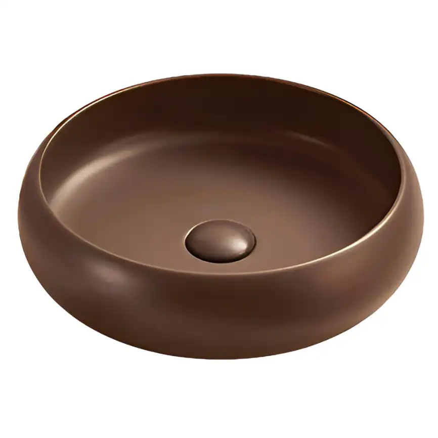 Раковина AVS Мерида 42x42 темно-коричневая матовая фото 1