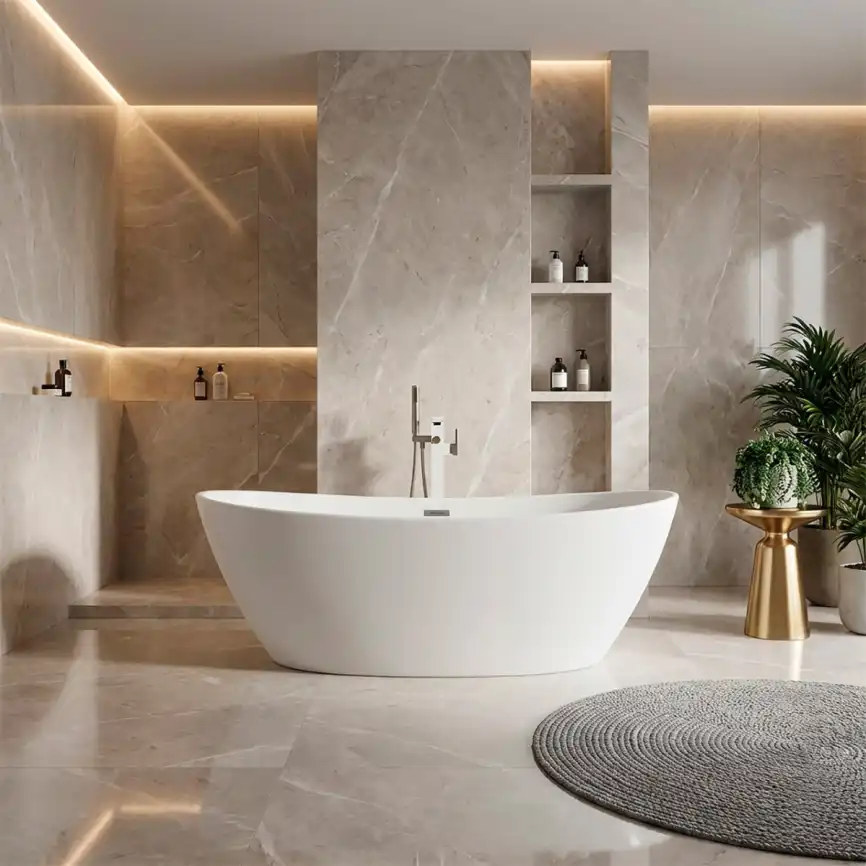 Акриловая ванна Azario EASTON 180x82 AZ-1337, отдельностоящая фото 3