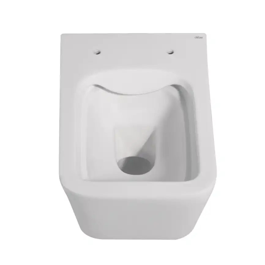 Подвесной унитаз ABBER Rechteck AC1201MW белый матовый, безободковый, с сиденьем микролифт фото 8
