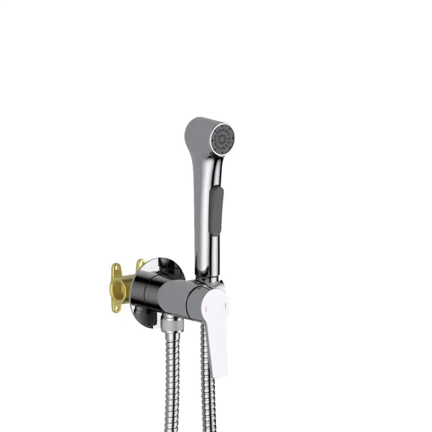 Смеситель с гигиеническим душем Aquatek Лугано AQ1719CR, Хром фото 1