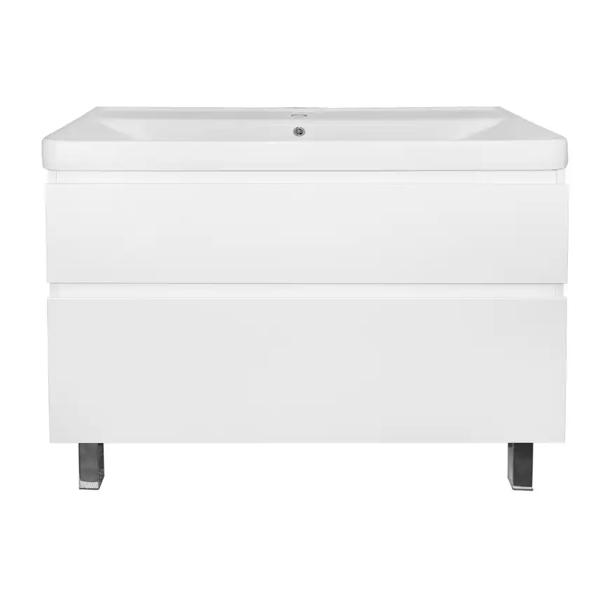 Тумба с раковиной Azario Мила 100 CS00089954, напольная, Белая глянцевая фото 3