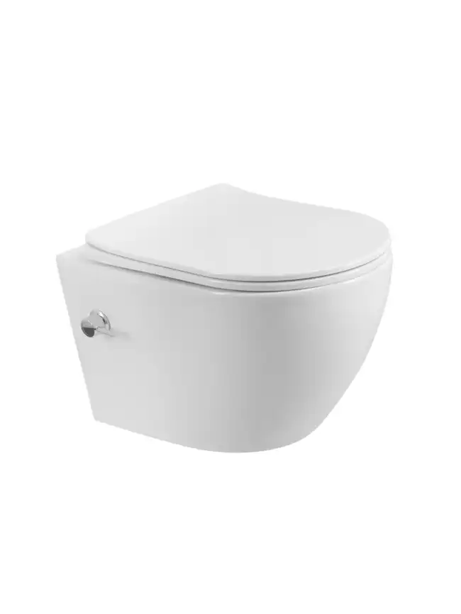Унитаз подвесной BelBagno MARINO BB7026CH-TOR-BS/SC с сиденьем, функцией биде и смесителем фото 1