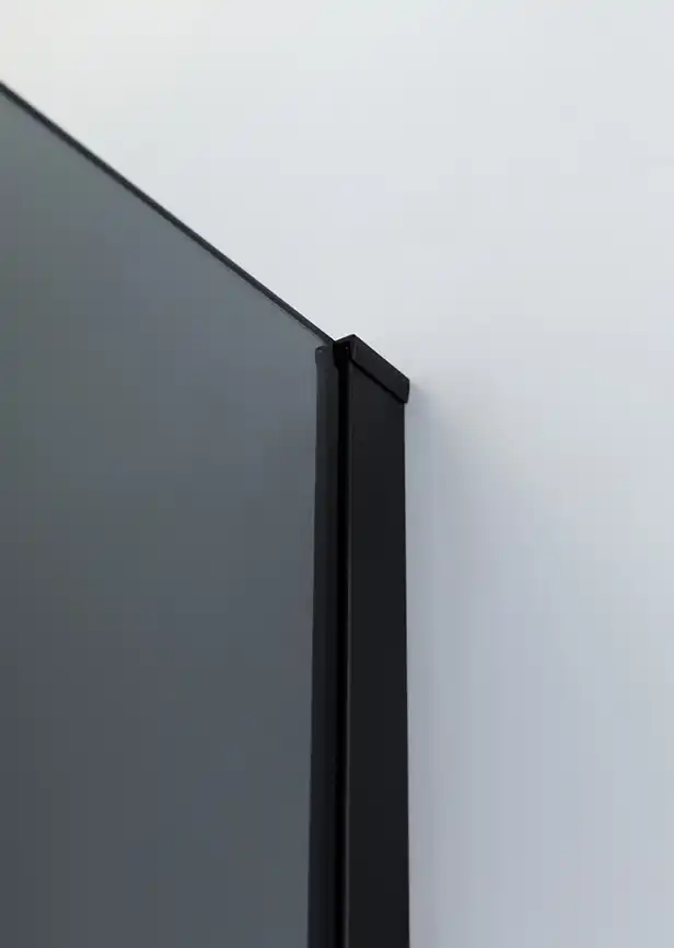 Душевой уголок CEZARES SLIDER-AH-1-100-100/110-GRIGIO-NERO стекло Тонированное (графит), профиль Черный фото 2