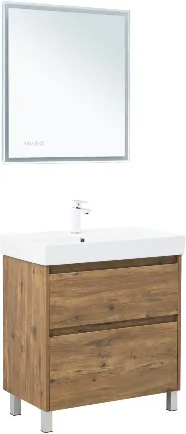 Тумба под раковину Aquanet Nova Lite 2.0 75 напольная, дуб рустикальный, 346344 фото 15