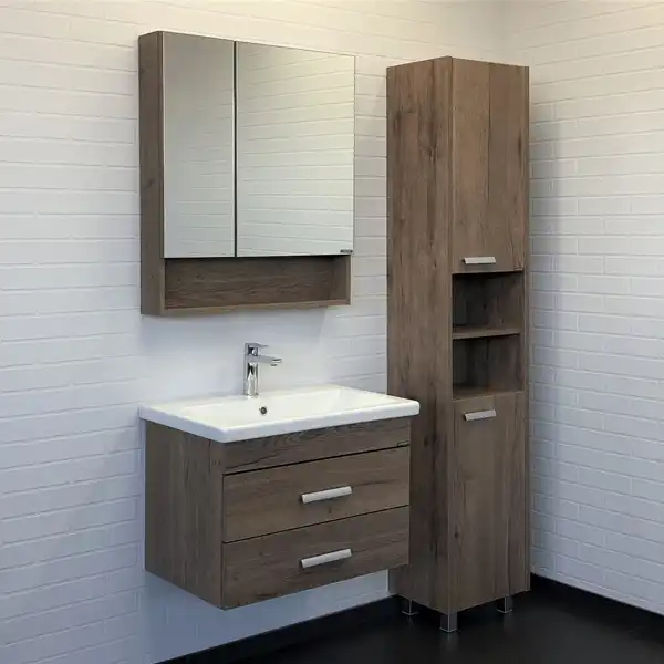Зеркало-шкаф Comforty Никосия 70 Дуб темный, 00-00008851 фото 5