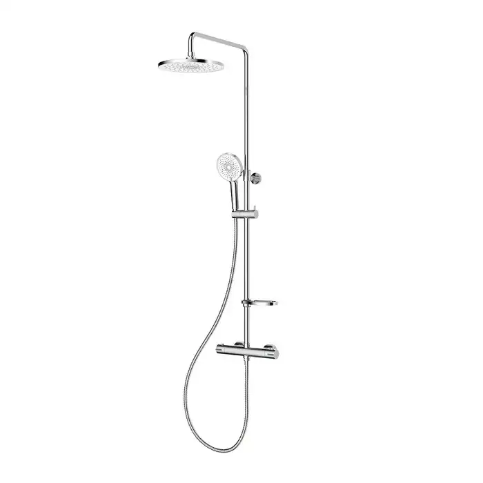 Душевая система для душа Milardo Ideal Spa ILSSBTHM89 с термостатом цвет, Глянцевый хром фото 2