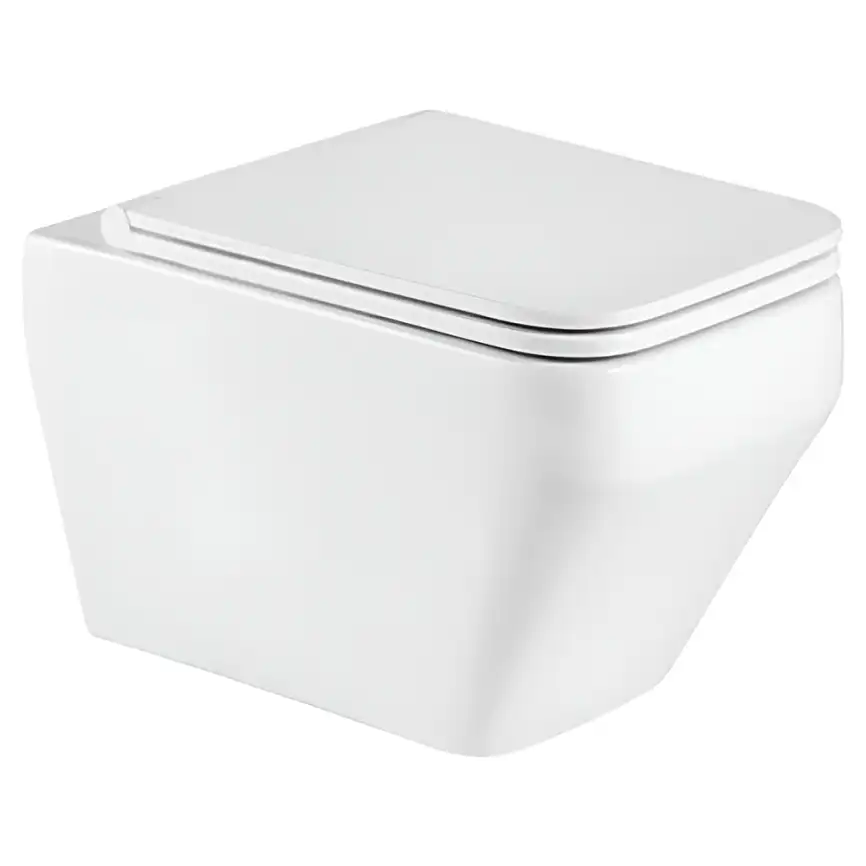 Унитаз подвесной AVS Максимум 801-0040-P-T1-GW безободковый, со смывом Торнадо, белый фото 1