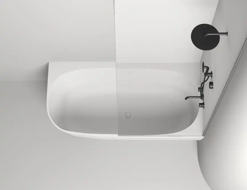 Ванна Salini SOFIA CORNER 170х85 102524M из материала S-Stone, Белая матовая фото 3