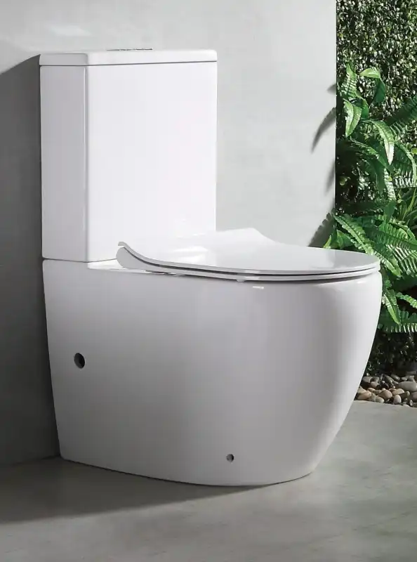 Унитаз-компакт CeramaLux NS-2176 с бачком и сидением микролифт Белый фото 2