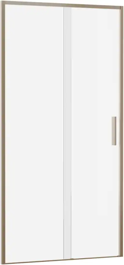 Душевая дверь Aquanet Pleasure Evo 100 AE65-N100-GBT профиль золото-никель браш, прозрачное стекло фото 1