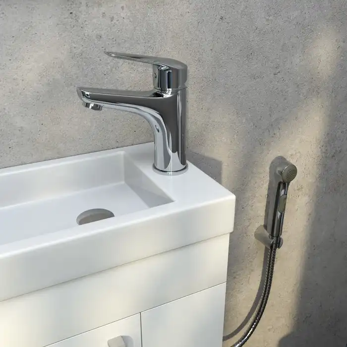 Смеситель для раковины IDDIS Torr TORSB00i08 с гигиеническим душем цвет, Глянцевый хром фото 2