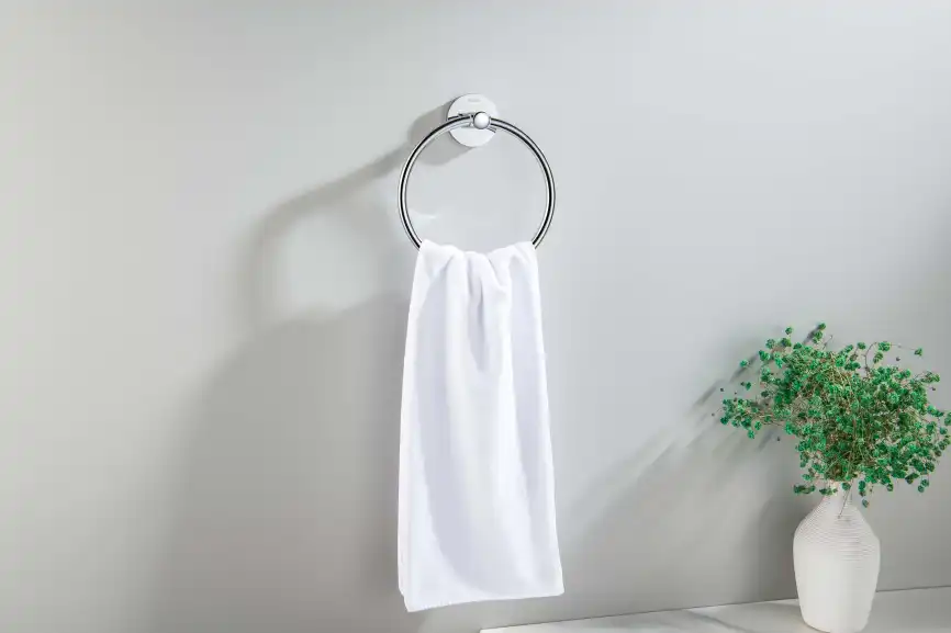 Держатель полотенец кольцо Aquatek Оберон AQ4212CR, Хром фото 4