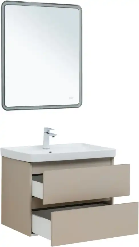 Тумба под раковину Aquanet Вега 2.0 70 бежевый, подвесная, 337942 фото 6