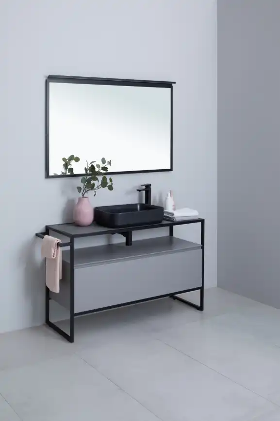 Зеркало Allen Brau Priority 100х75 1.31017.BB с подстветкой, сенсорный выключатель, Черный фото 10