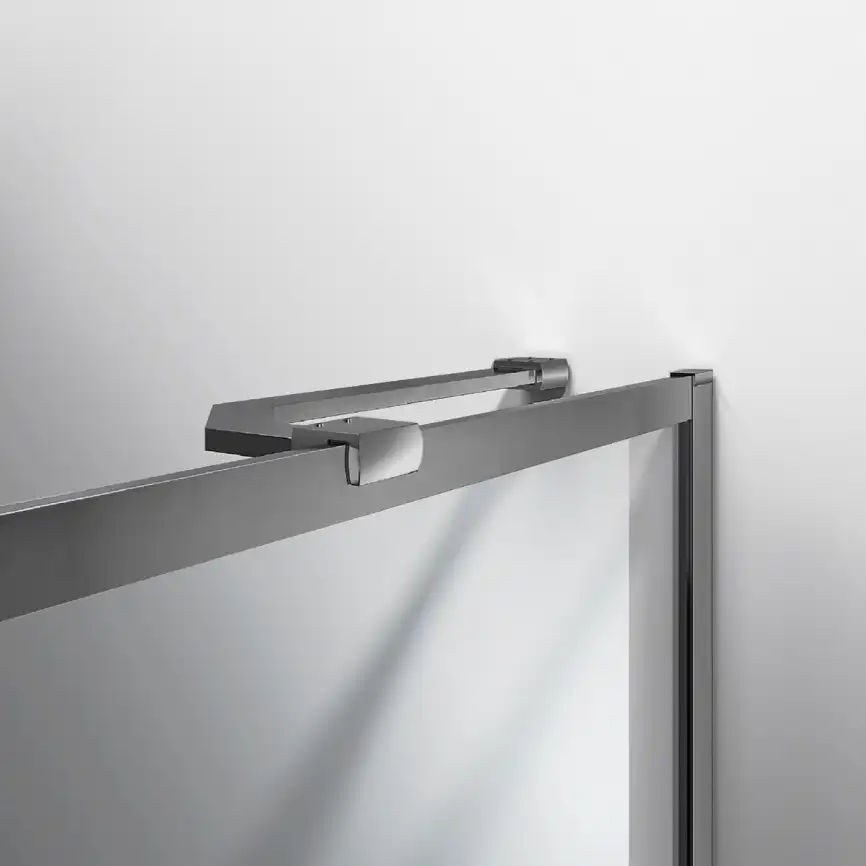 Шторка для ванны Vincea  70 VSB-41700CLGM, неподвижная, профиль вороненая сталь, стекло прозрачное фото 2