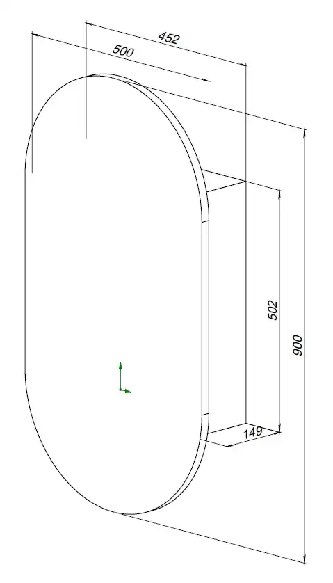 Зеркальный шкаф Aquanet Монте 50 белый, с LED подсветкой, 344787 фото 2